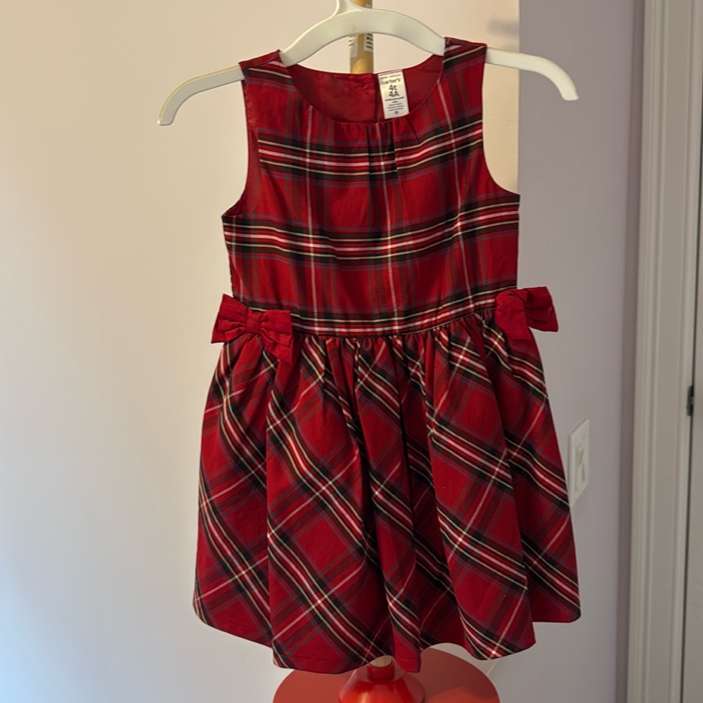 Carters 4t Christmas dress worn 1x like new. Smoke free, poodle friendly home